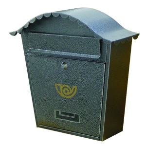 CASSETTA POSTALE BRIXO VILLA D'ESTE IN ACCIAIO COLORE GRIGIO L36xP14xH37 cm