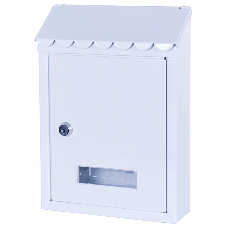 CASSETTA POSTALE BRIXO POPULAR IN LAMIERA COLORE BIANCO CON TETTO L21xP7xH30 cm CASSETTA POSTALE BRIXO POPULAR IN LAMIERA COLORE BIANCO CON TETTO L21xP7xH30 cm