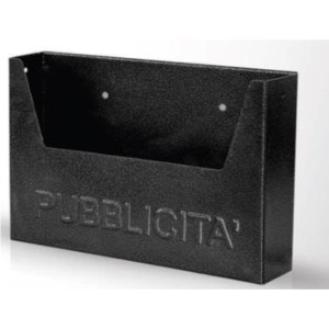 CASSETTA POSTA PER PUBBLICITA' IN FERRO COLOR ANTRACITE-714  34x7xH25 cm
