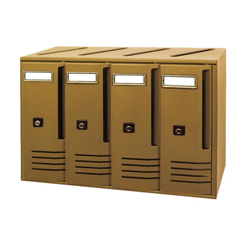 CASSETTA POSTALE CONDOMINIO MOD. CUBO IN ALLUMINIO COLOR BRONZO 4 POSTI CASSETTA POSTALE CONDOMINIO MOD. CUBO IN ALLUMINIO COLOR BRONZO 4 POSTI