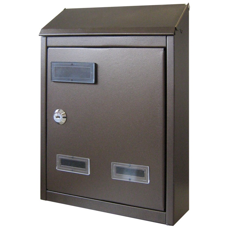CASSETTA POSTALE CITY IN FERRO COLORE MARRONE/ORO-731.A 21x7xH30 cm CASSETTA POSTALE CITY IN FERRO COLORE MARRONE/ORO-731.A 21x7xH30 cm