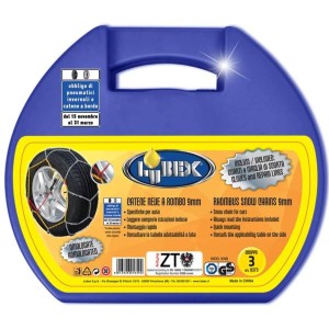 CATENE DA NEVE A ROMBO OMOLOGATE PER AUTO 9MM GRUPPO 100 -KNS