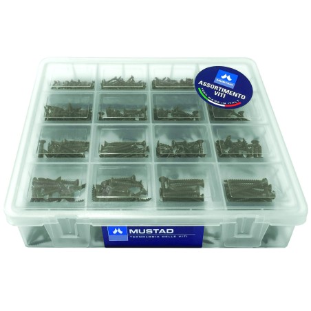VALIGETTA MUSTAD BOX CON 670 VITI PANELVIT ASSORTITE
