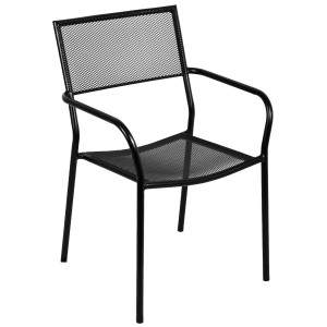 SEDIA DA ESTERNO MOD. KIWI IN ACCIAIO GRIGLIATO
