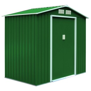 GARDEN COTTAGE METALGREEN 2 PORTE IN METALLO COLORE VERDE SENZA PAVIMENTO L.213