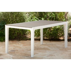 KETER TAVOLO HARMONY RESINA CM.160X90X74H BIANCO/TORTORA ARREDO ESTERNO