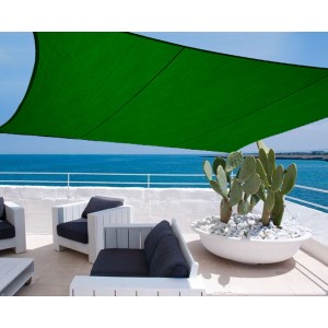 VELA OMBREGGIANTE TRAMONTI IN POLIETILENE ALTA DENSITA' VERDE 185 GR/MQ 4X6MT