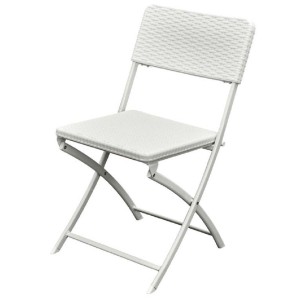 SEDIA POLYRATTAN LEVANTE CM.54X44X81H BIANCA 2 PEZZI