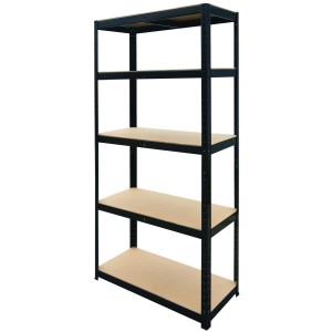 SCAFFALE IN KIT 5 PIANI BRIXO H.180 BLACK 150
