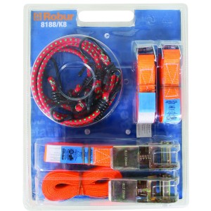KIT SISTEMA DI FISSAGGIO 8 PEZZI FASCE SERRANTI E FUNI ELASTICHE -8188/K8