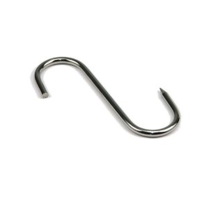 GANCIO FISSO DA MACELLAIO IN ACCIAIO INOX 10PZ. MM.6X140 MACELLERIA GANCI