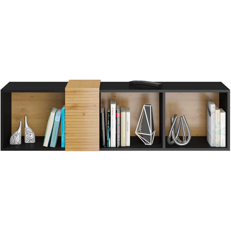 MOBILE STAND DA APPENDERE TV SOGGIORNO VANTA 160x38x35cm ROVERE NERO MOBILE STAND DA APPENDERE TV SOGGIORNO VANTA 160x38x35cm ROVERE NERO