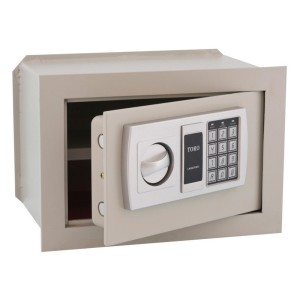 CASSAFORTE A MURO ELETTRONICA TORO 32X20X22 SPESSORE MM.6 DA INCASSO BLINDATA