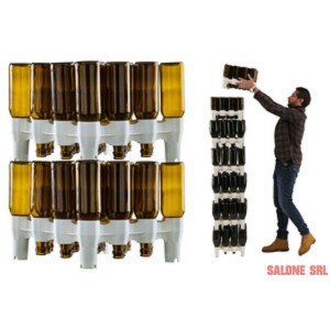SCOLABOTTIGLIE 2 MODULI ABS 32/50 BOTTIGLIE SOVRAPPONIBILE SCOLA BOTTIGLIE