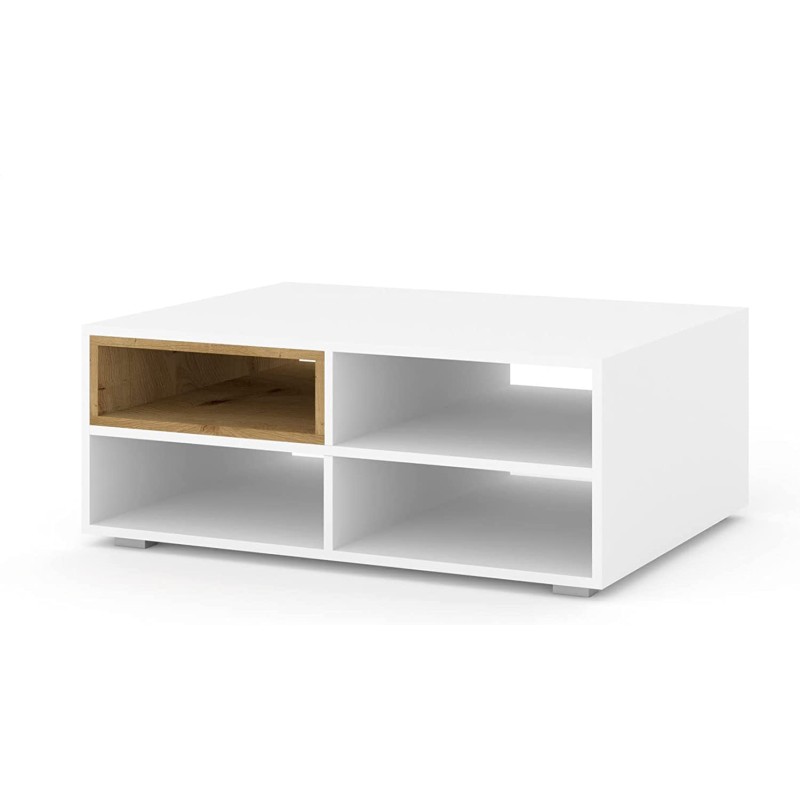 MOBILE TAVOLINO DA CAFFE' PORTA PC ANETTE 94x70x37cm BIANCO ROVERE MOBILE TAVOLINO DA CAFFE' PORTA PC ANETTE 94x70x37cm BIANCO ROVERE