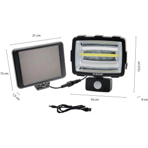 PROIETTORE LED 10W 1600LM C-SENSORE A CAR.SOLARE