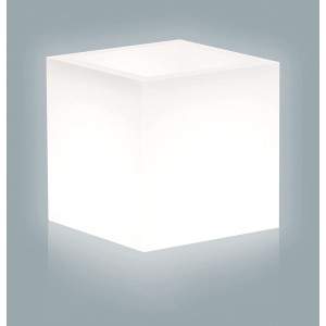 VASO HOME LIGHT CUBO CM. 40X40X40H BIANCO
