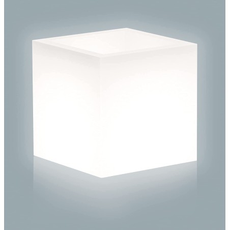 VASO HOME LIGHT CUBO CM. 40X40X40H BIANCO
