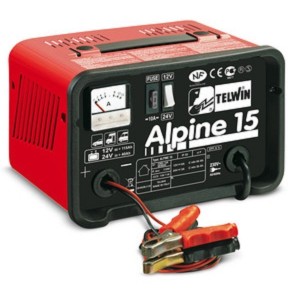 CARICABATTERIA AUTO PORTATILE TELWIN ALPINE 15 TENSIONE 12-24V CARICA BATTERIA