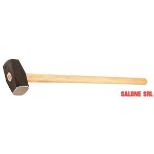 MAZZA A DUE TESTE MANICATA DA KG.4 IN ACCIAIO FORGIATO MANICO IN LEGNO