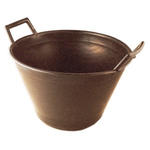 CALDARELLA IN PLASTICA NERA 2 MANICI DIAMETRO CM.34