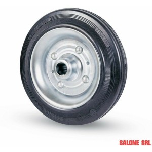 RUOTA INDUSTRIALE D.100X30 IN GOMMA CON CUSCINETTO A RULLI