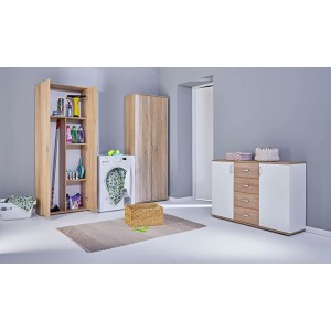 ARMADIO GALLO PORTASCOPE 2 ANTE+RIPIANI 70x34x189H LAMINATO FINITURA ROVERE