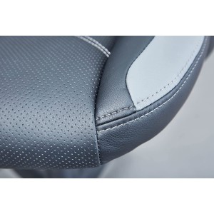 SEDIA POLTRONA DA GAMING O UFFICIO MYHOMI 65X63X109/118 CM COLORE GRIGIO E NERO
