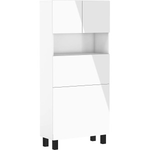 Mobile multiuso Libreria e Scrivania pieghevole 80x175hx92 HOMI