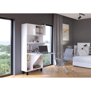 Mobile multiuso Libreria e Scrivania pieghevole 80x175hx92 HOMI