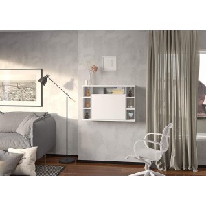 Mobile Mensola Scrivania pieghevole da parete Cm 94 x 62h x 20(chiuso) 62(aperto) colore: Bianco opaco