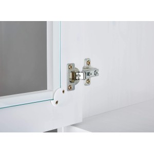 MOBILE SOGGIORNO CREDENZA WESTERLAND 4 ANTE + 2 CASSETTI 90x45x181H PINO MASSELLO VERNICIATO AD ACQUA BIANCO