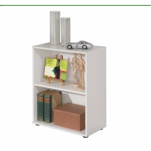 LIBRERIA ARCO 2 LIVELLI 60x30x75H LAMINATO BIANCO INTER LINK