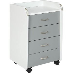 CASSETTIERA PRINTI 4 CASSETTI 40x36x64,5H LAMINATO BIANCO/GRIGIO