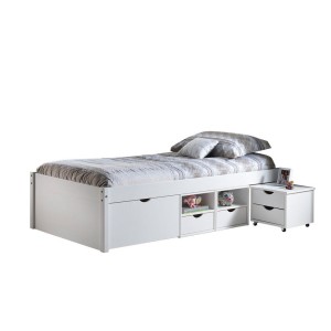 Letto bambini + secondo letto con cassetti TILL cm236x95x77h bianco INTER LINK