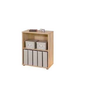 LIBRERIA PARINI  2 LIVELLI 60x30x75H LAMINATO FINITURA ROVERE