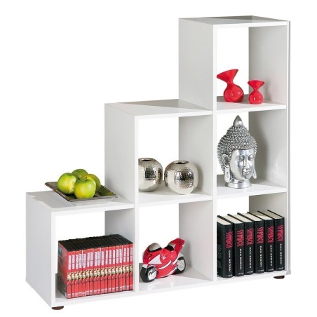 LIBRERIA 6 BOX CADORE DIM. 105x33x109H LAMINATO BIANCO INTER LINK