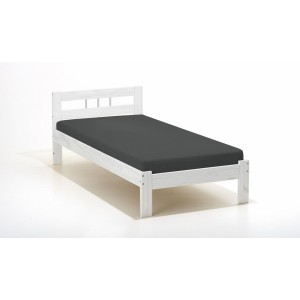 STRUTTURA LETTO FANA 96x206x72H PINO MASSELLO VERNICIATO AD ACQUA BIANCO INTER LINK