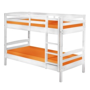 LETTO A CASTELLO RICK TRASFORMAZIONE 2 LETTI SINGOLI 200x102x148H PINO BIANCO