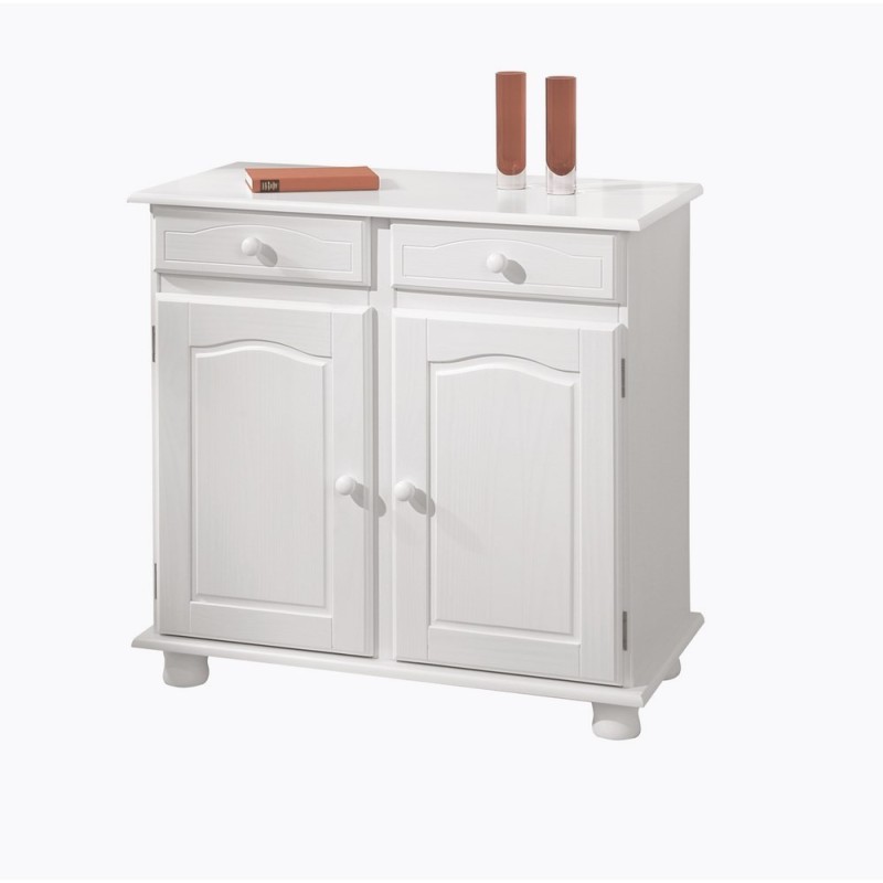MOBILE CREDENZA BUFFET LOVI 2 ANTE + 2 CASSETTI 88x43x87H PINO MASSELLO BIANCO MOBILE CREDENZA BUFFET LOVI 2 ANTE + 2 CASSETTI 88x43x87H PINO MASSELLO BIANCO