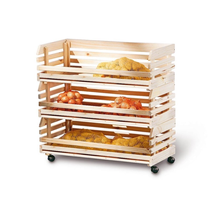 CONTENITORE VEGETABLE PORTA VERDURA CON RUOTE CASSETTE AMOBIVILI 79x30x80H PINO MASSELLO FINITURA NATURALE CONTENITORE VEGETABLE PORTA VERDURA CON RUOTE CASSETTE AMOBIVILI 79x30x80H PINO MASSELLO FINITURA NATURALE