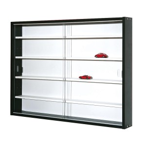 VETRINA COLLEZIONISMO COLLECTY LAMINATO BIANCO/NERO 80x9,5x60H DOPPIO VETRO