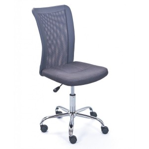 SEDIA UFFICIO BONNIE REGOLABILE 43x56x88-98H  ECOPELLE+POLIESTERE GRIGIO INTER LINK