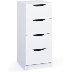 CASSETTIERA WESTPHALEN 4 CASSETTI 40x40x92H STRUTTURA IN LAMINATO VERNICIATO BIANCO