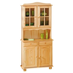 MOBILE GIORNO CREDENZA ALICANTE 88x43/32x198H PINO MASSELLO NATURALE INTER LINK