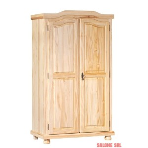 ARMADIO GENF 2 ANTE DIM.104x56x180H PINO MASSELLO FINITURA NATURALE INTER LINK