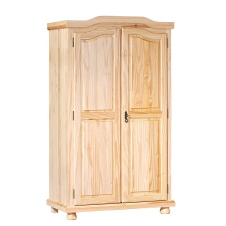 ARMADIO GENF 2 ANTE DIM.104x56x180H PINO MASSELLO FINITURA NATURALE INTER LINK