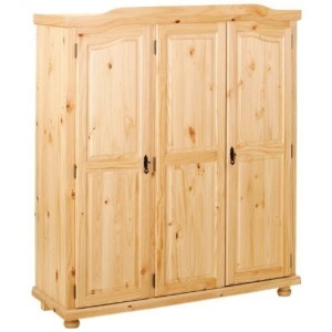 ARMADIO BERN 3 ANTE DIM.150x56x180H PINO MASSELLO FINITURA NATURALE INTER LINK