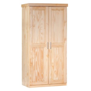 ARMADIO LEON 2 ANTE 95x55x190H PINO MASSELLO FINITURA NATURALE INTER LINK