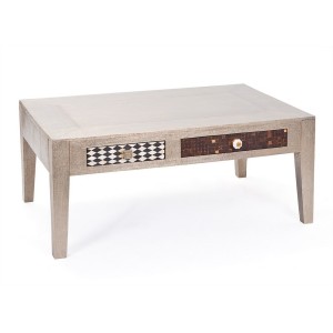 TAVOLINO NOIDA 110x70x45H MFD + METALLO GRIGIO